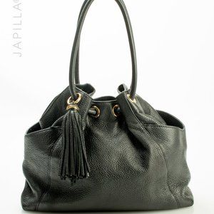 MICHAEL KORS TASSEL  LEATHER SHOULDER BAG